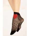 Fiore Fairy G 1125  black/red Dámské ponožky