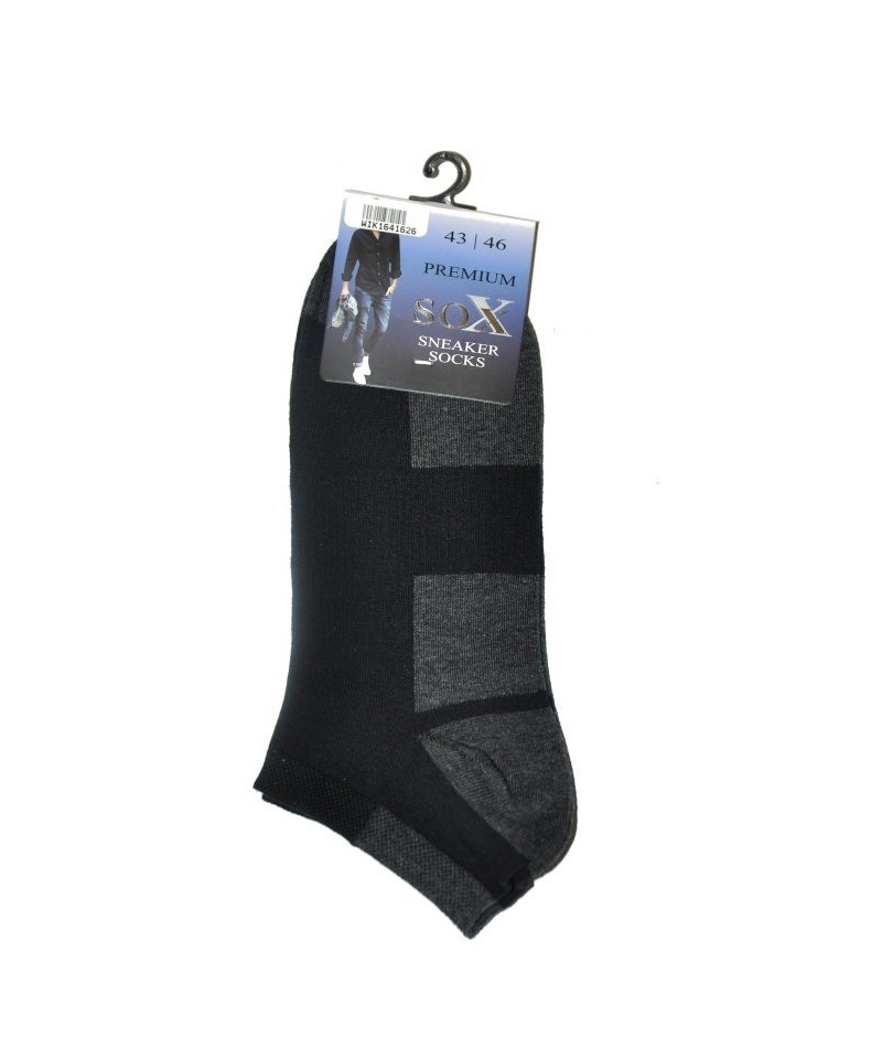 WiK 16416 Premium Sneaker Pánské kotníkové ponožky, 43-46, černá