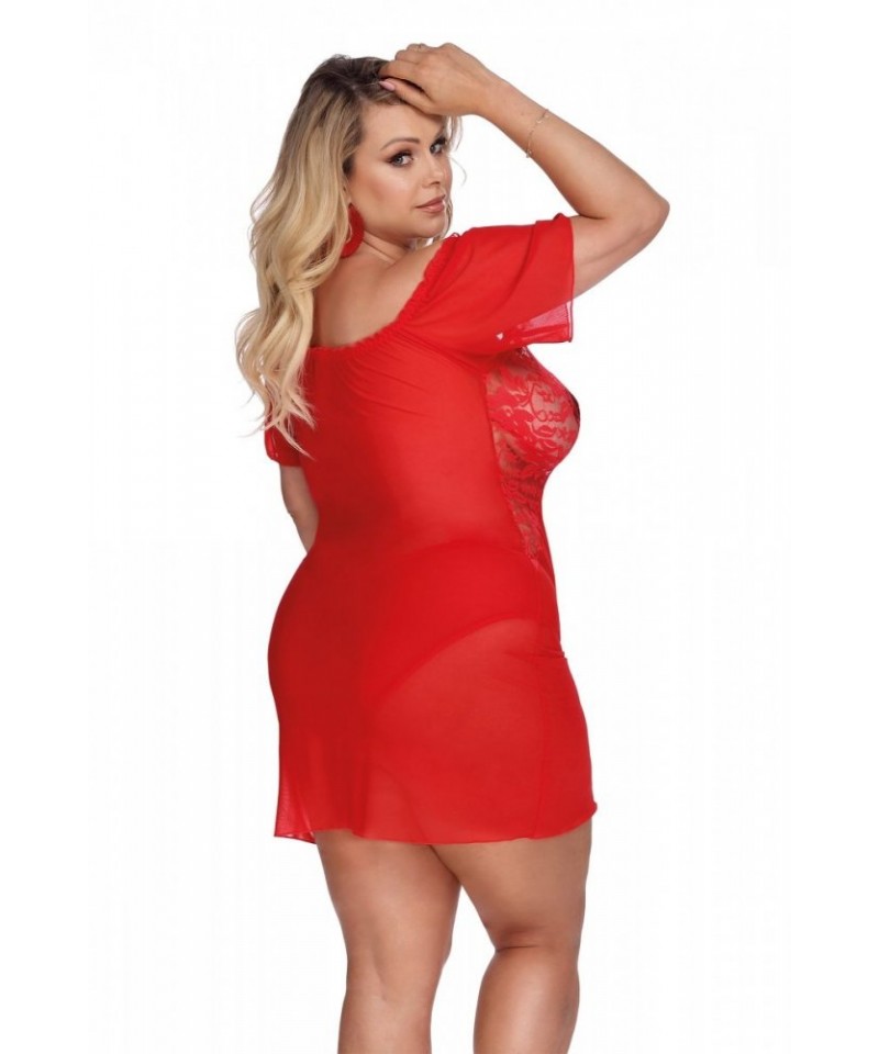 Anais Camari Košilka Plus Size, 5XL/6XL, červená