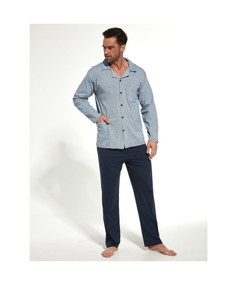 Cornette 114/55 244603 Pánské pyžamo plus size, 5XL, modrá