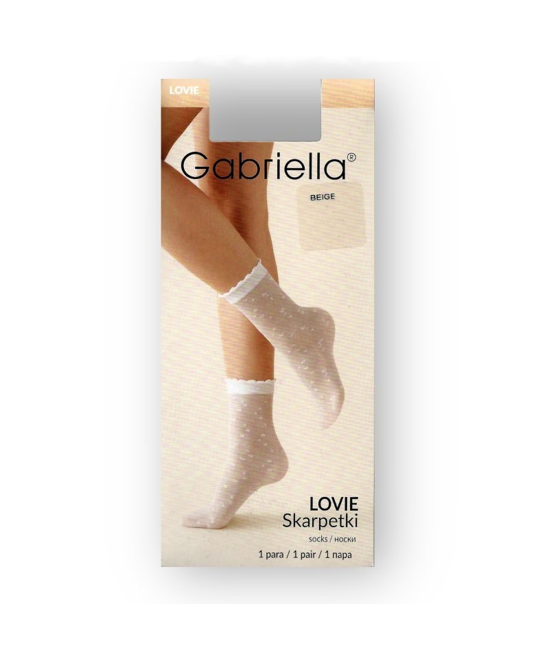 Gabriella Lovie710 beige Dámské ponožky, one size, Beige