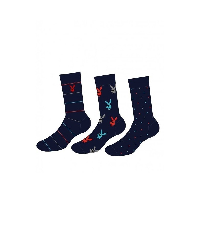Cornette Premium A50 A\'3 Pánské ponožky, Světle šedá, modrá