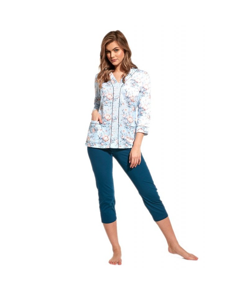 Cornette Dahlia 447/229 plus Dámské pyžamo, 3XL, modrá