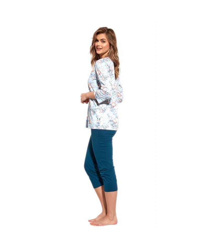 Cornette Dahlia 447/229 plus Dámské pyžamo, 3XL, modrá
