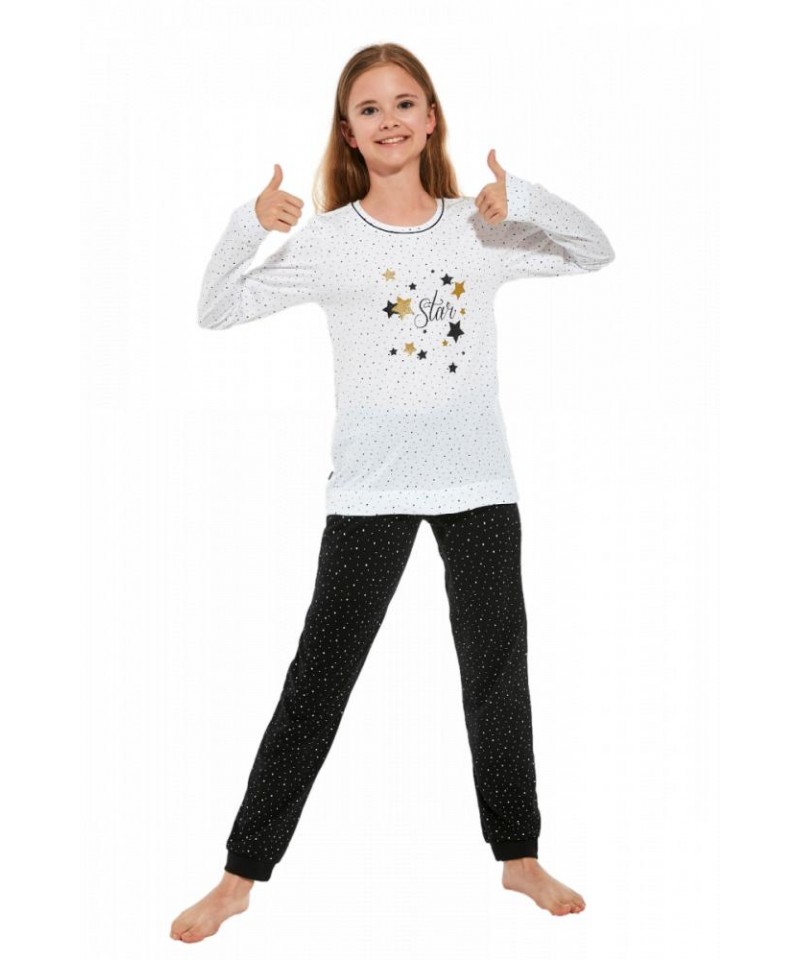 Cornette Kids Girl 958/156 Star 86-128 Dívčí pyžamo, 110-116, bílá