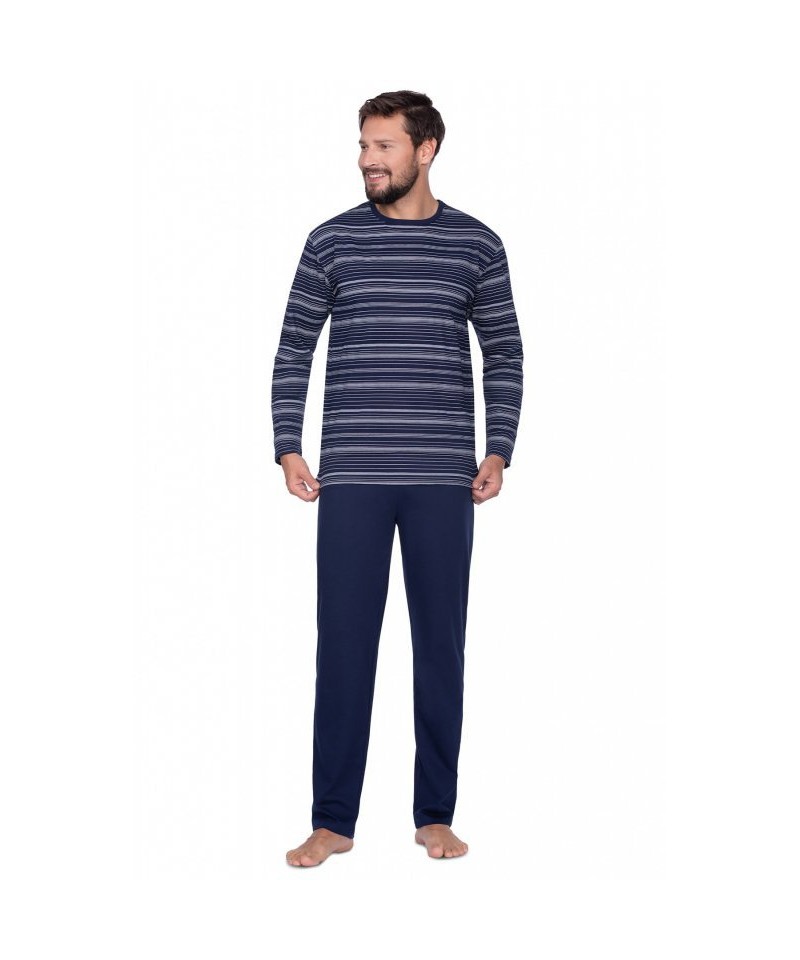 Regina 426 Pánské pyžamo plus size, XXL, modrá