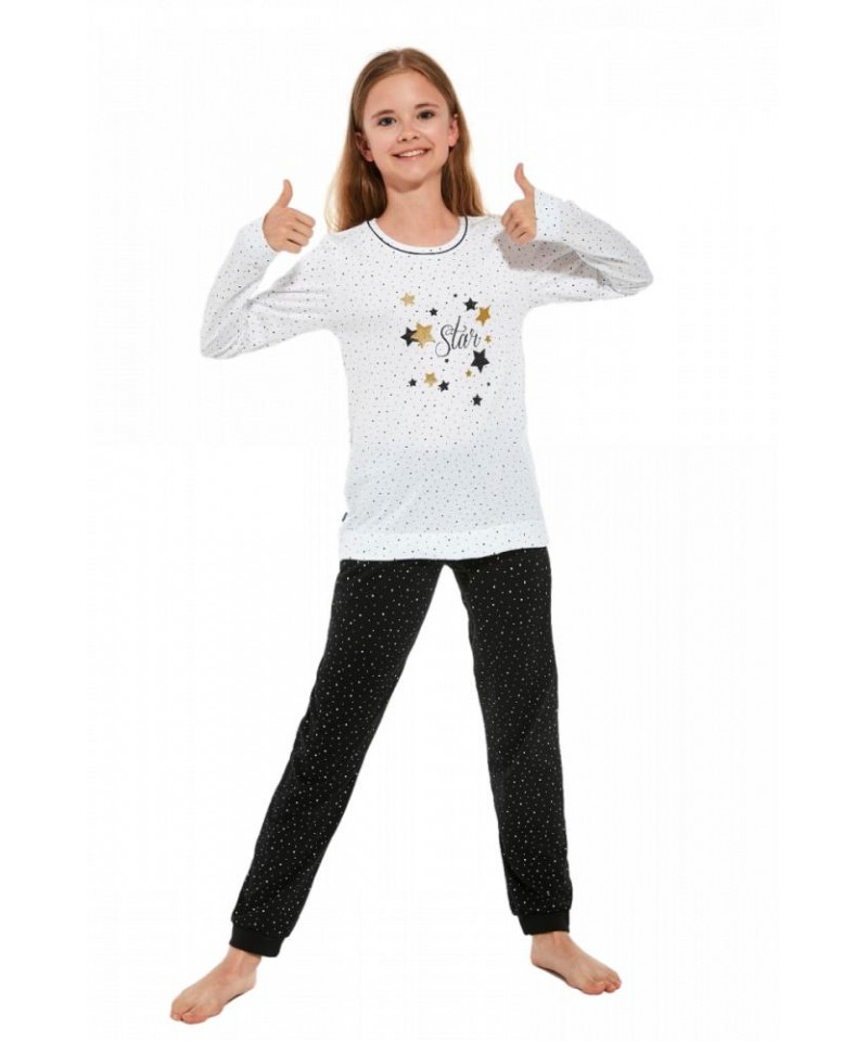 Cornette Star 958/156 Dívčí pyžamo, 110/116, bílá