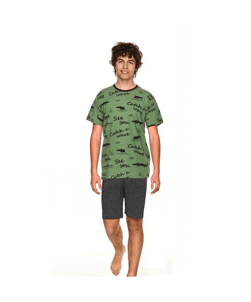 Taro Luka 2741 zelené Chlapecké pyžamo, 146, zelená
