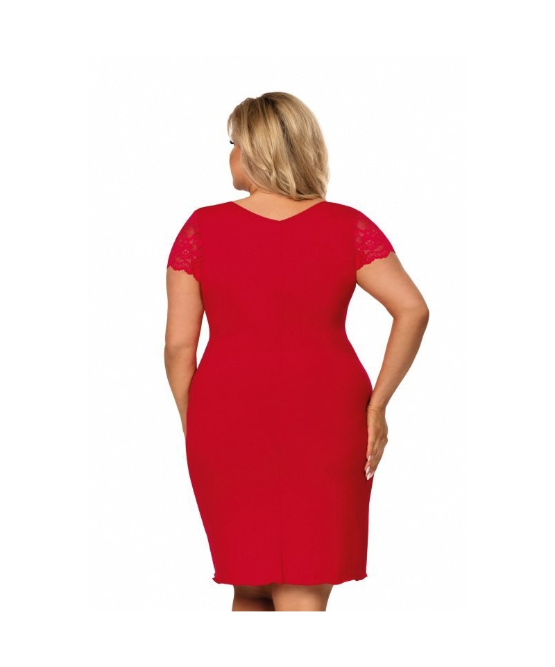 Donna Tess červená plus size Noční košilka, 46/3XL,