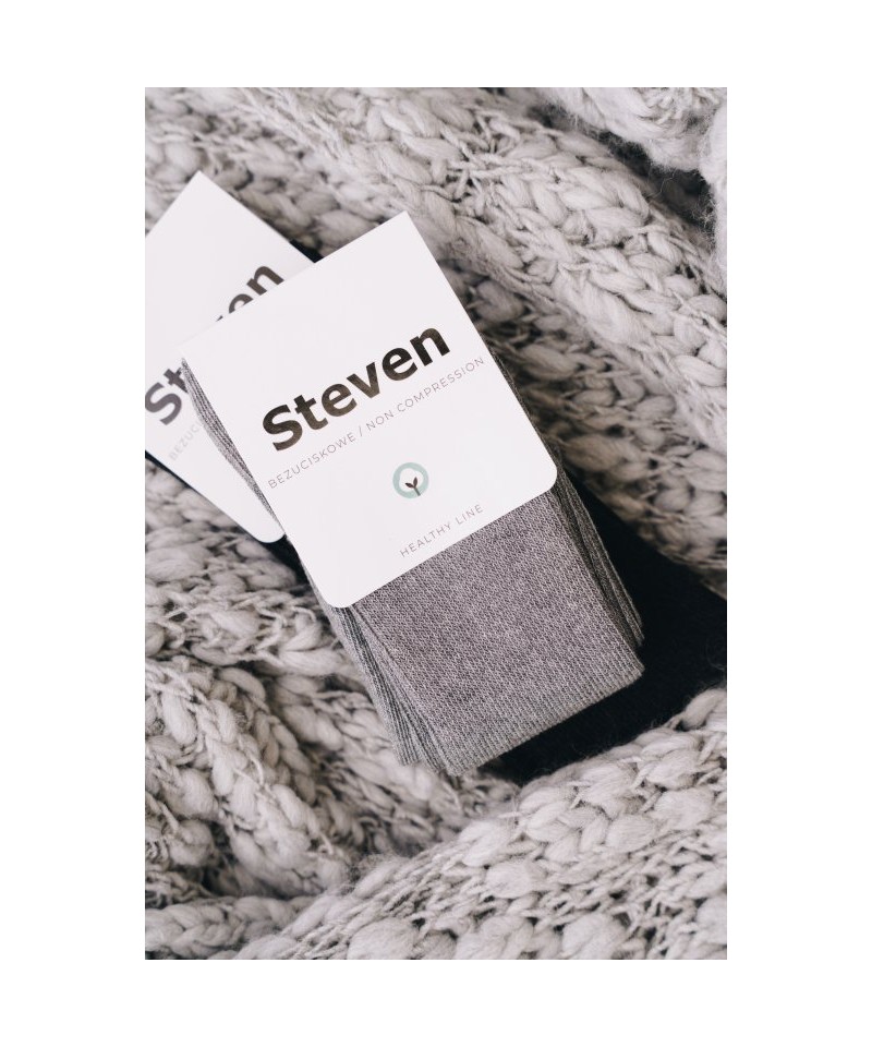 Steven 018-34 šedý melanž Pánské ponožky, 39/42, melanž šedá