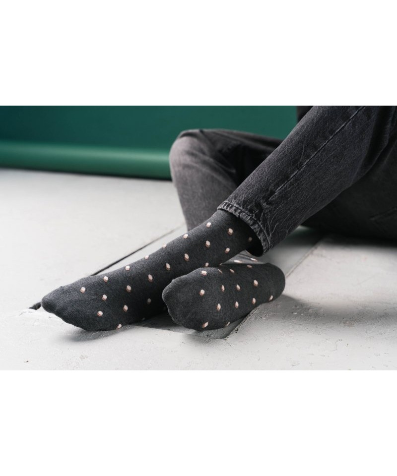 Steven 056-147 šedý melanž Pánské ponožky, 39/41, melanž šedá