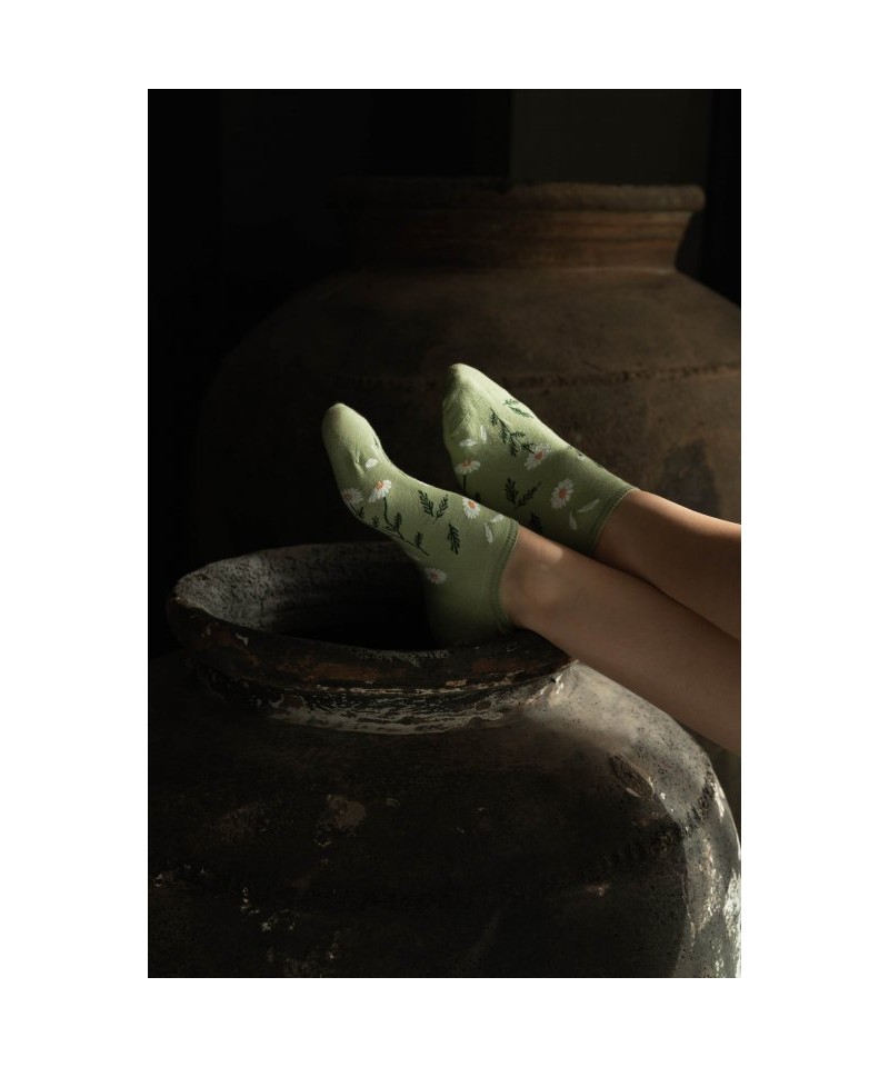 Steven 017-001 zelené Dámské kotníkové ponožky, 35/37, zelená