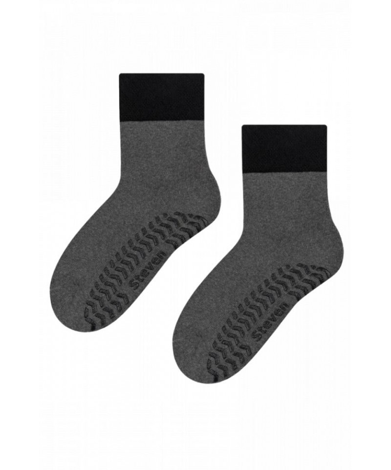 Steven 038 ABS grafitovo-černé Ponožky, 29/31, grafitová