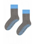 Steven 038 ABS tmavý melanž-modré Ponožky