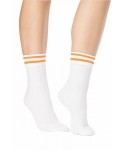Fiore Player 80 Den White-Orange Dámské ponožky