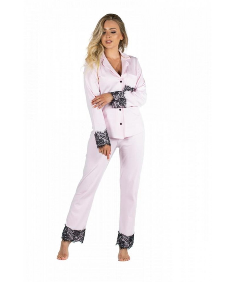 Momenti Per Me Anastasia Pink Dámské pyžamo, XL, pink
