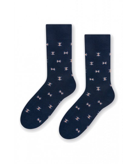 Steven 056 187 vzor tmavě modré Pánské ponožky