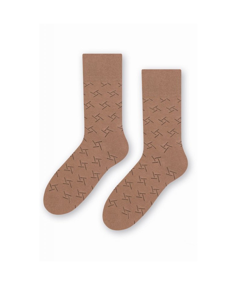 Steven 056 173 vzor béžové Pánské ponožky, 45/47, béžová