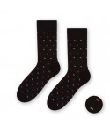 Steven 056 197 vzor černé Oblekové ponožky