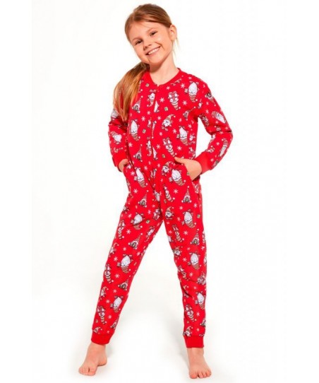 Cornette overal Gnomes2 954/162 kids červené Dívčí pyžamo