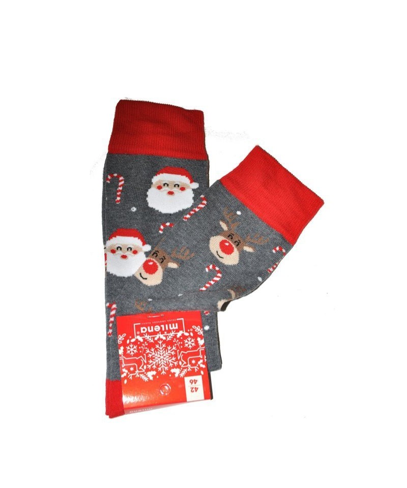 Milena 1290 Vánoční pánské ponožky, 38-41, černá