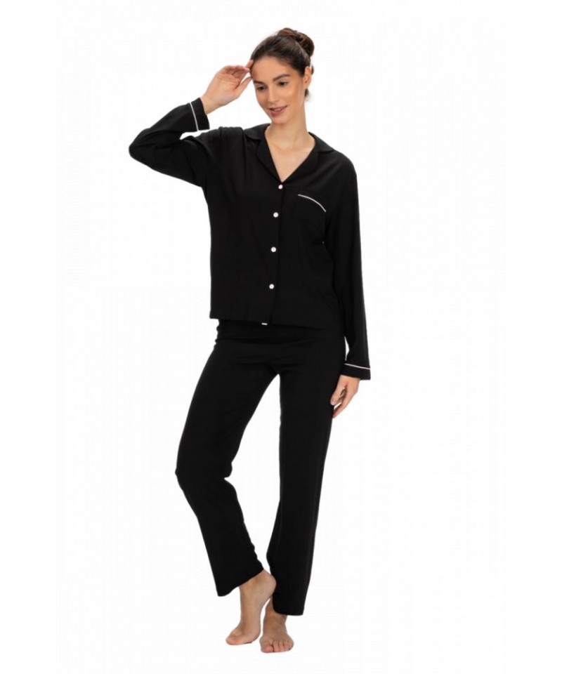 Momenti Per Me Paris Dámské pyžamo, XL, černá