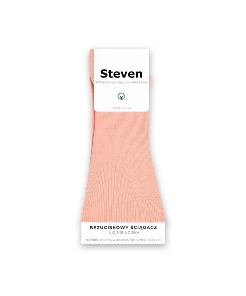 Steven 018 broskvové Netlakové ponožky, 35/37, Broskvová
