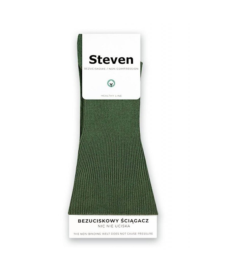 Steven 018 zelené Netlakové ponožky, 35/37, zelená
