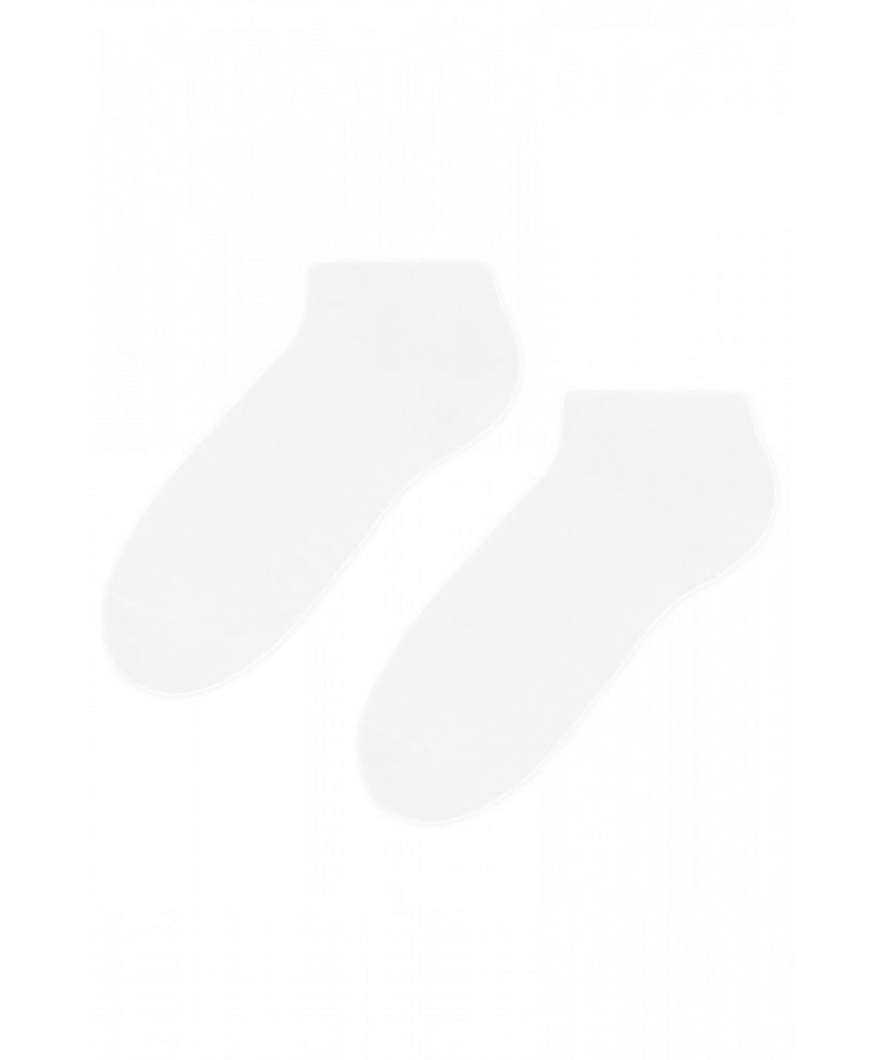 Steven 045 bílé Pánské kotníkové ponožky, 38/40, bílá