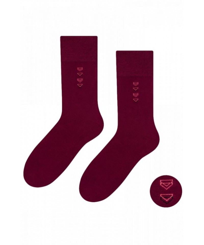 Steven 056-135 bordové Pánské ponožky, 45/47, bordová