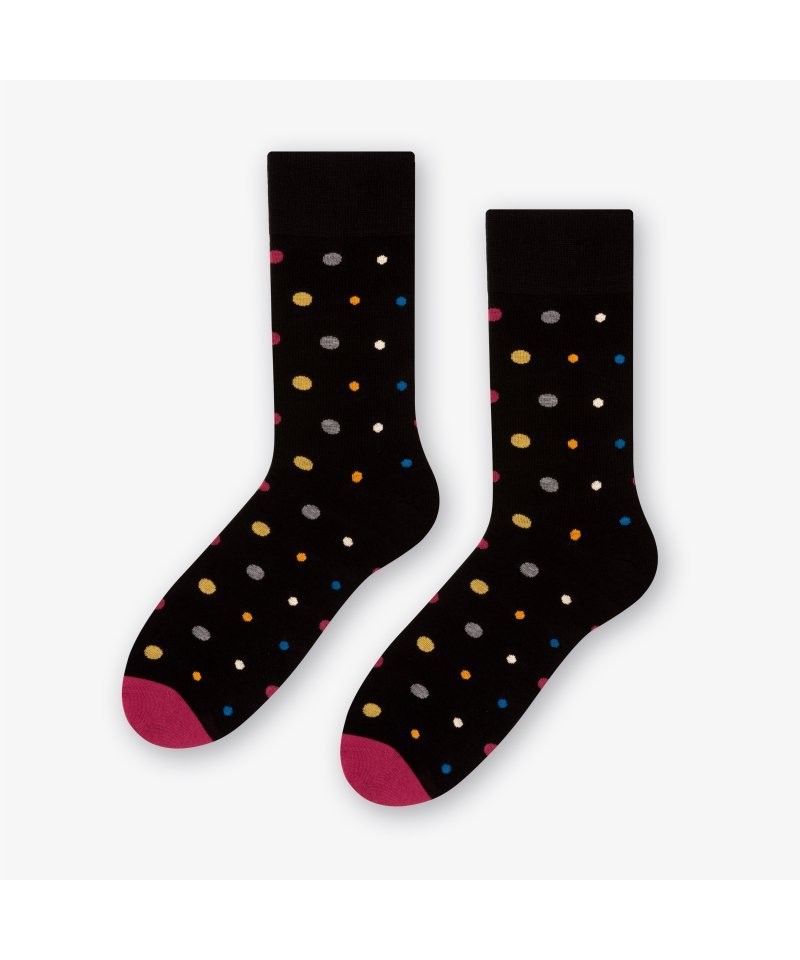 More Mix Dots 140-051 černé Pánské ponožky, 43/46, černá