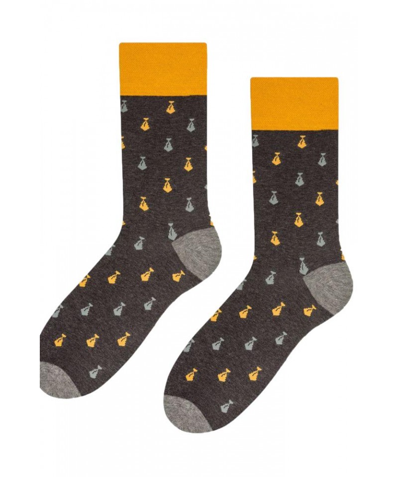 More Ties 051-136 tmavě šedé Pánské ponožky, 43/46, tmavá šedá
