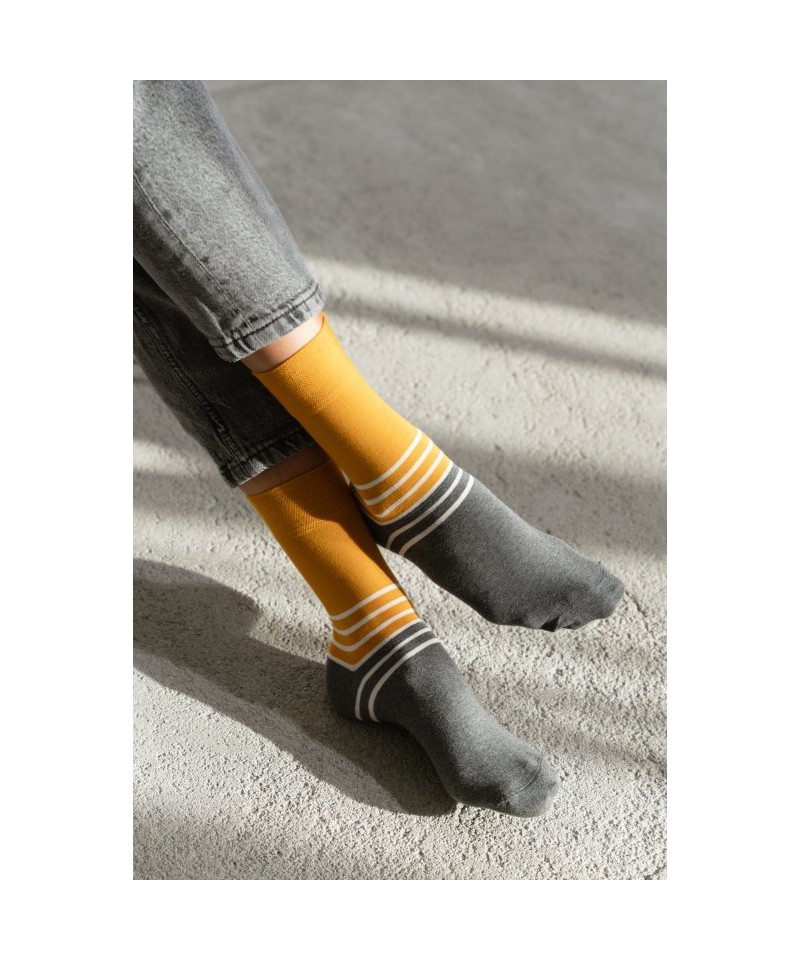 More Two-Colors 078-172 hořčičné Dámské ponožky, 39/42, musztardowy