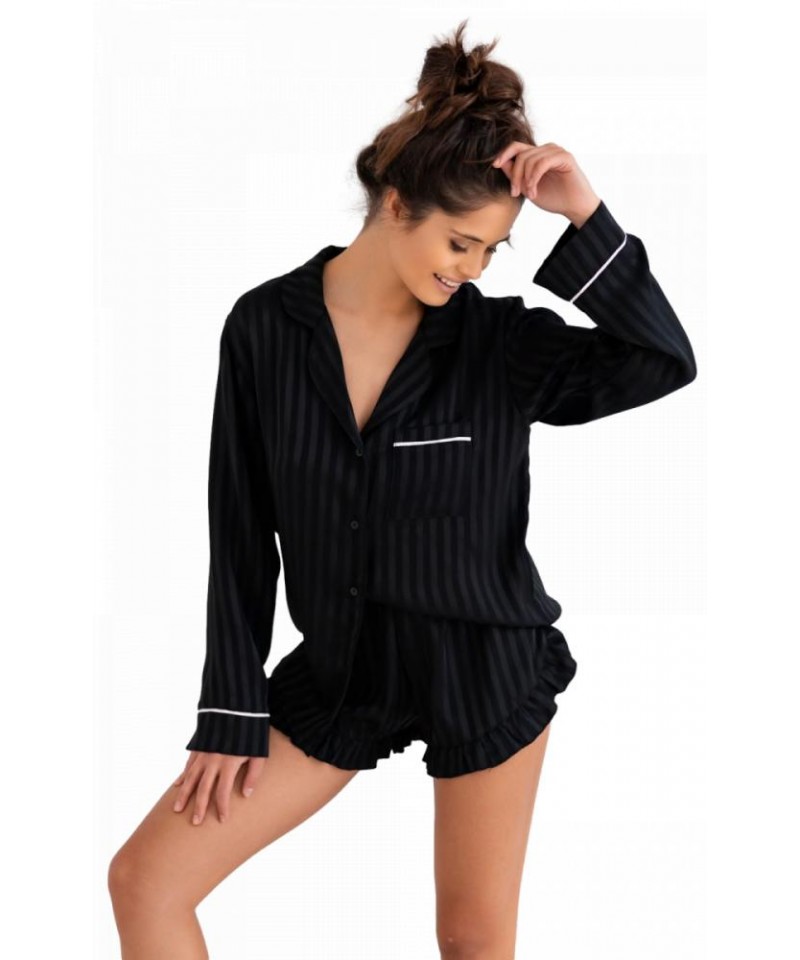 Sensis Yasmina Black Dámské pyžamo, XL, černá