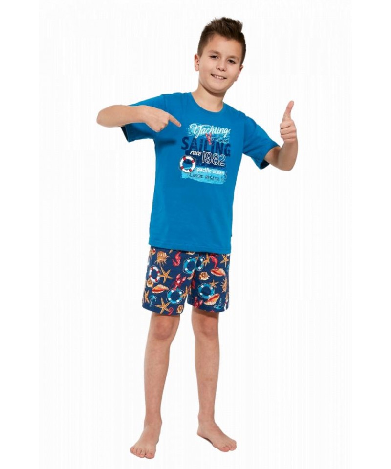 Cornette Kids Boy 789/104 Sailing 98-128 Chlapecké pyžamo, 110-116, marine