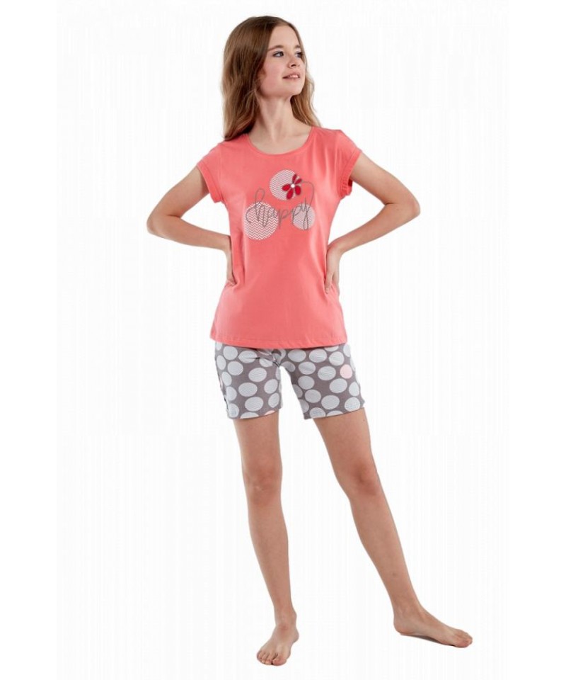 Cornette Young Girl 788/100 Happy 134/164 Dívčí pyžamo, 158-164, koralová