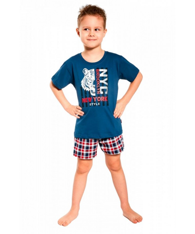 Cornette Kids Boy 281/108 Tiger 98-128 Chlapecké pyžamo, 110-116, jeans