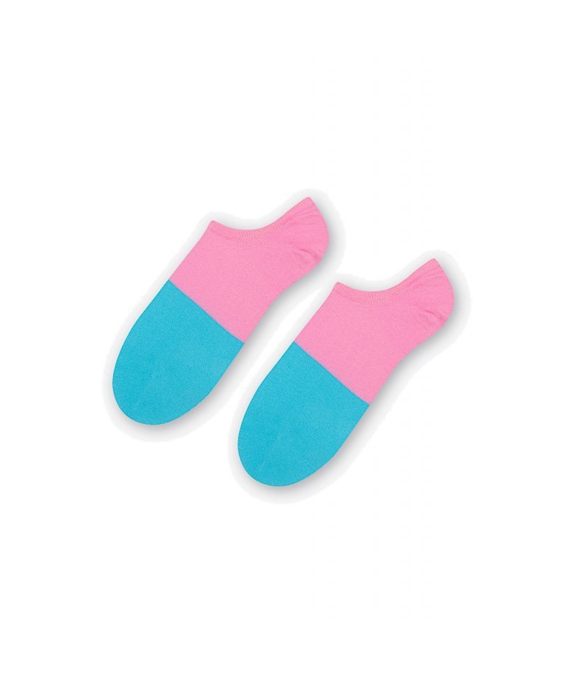 More 113 035 Two colours tyrkysové/růžové Dámské kotníkové ponožky, 38/40, Mix