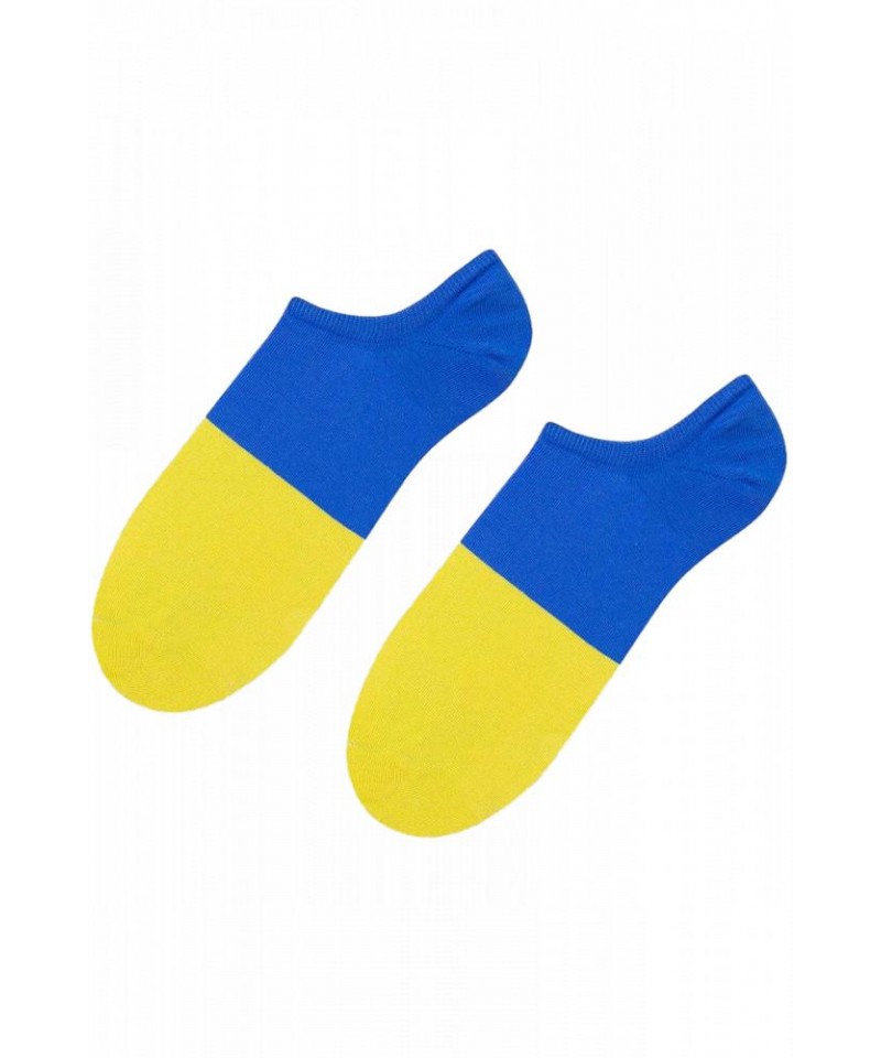 More 098 033 Two colours žluté/modré Pánské kotníkové ponožky, 44/46, Mix