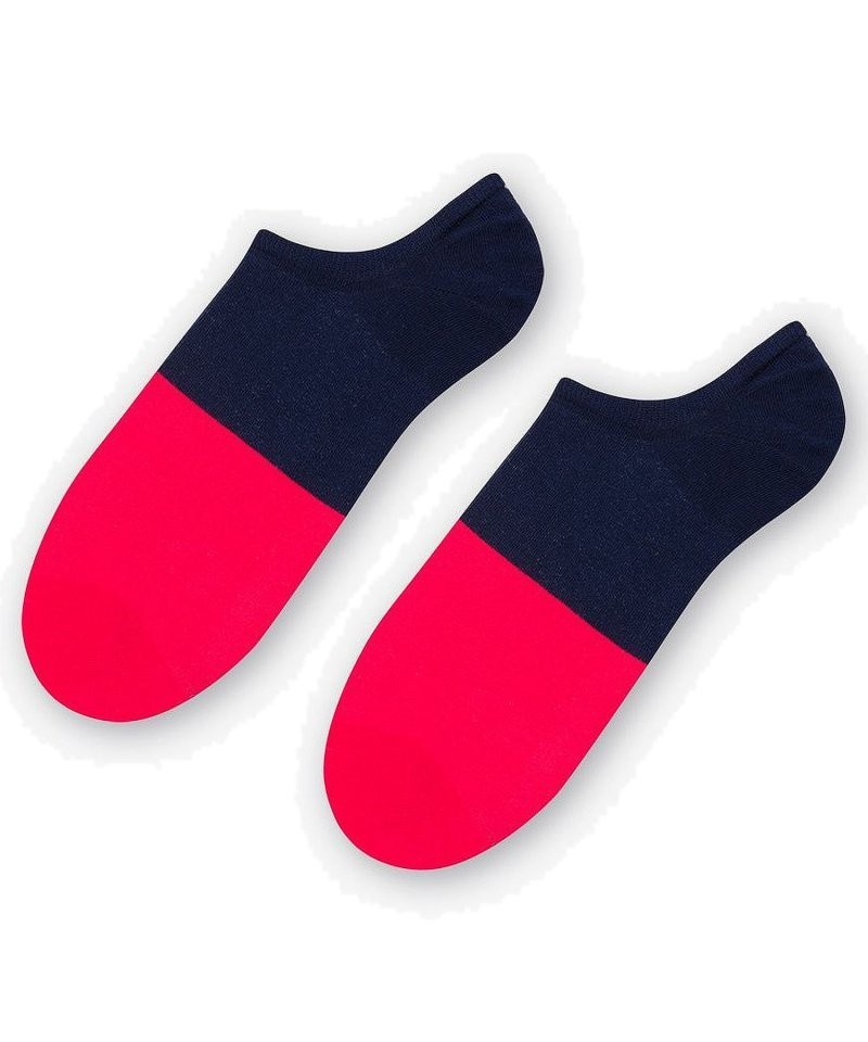 More 098 032 Two colours červené/tmavě modré Pánské kotníkové ponožky, 41/43, Mix
