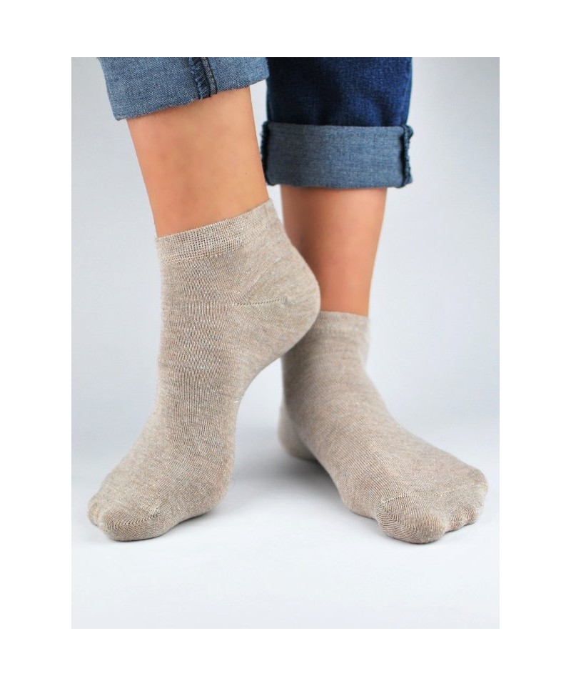 Noviti ST022 Lurex Dámské ponožky, 35-38, růžová