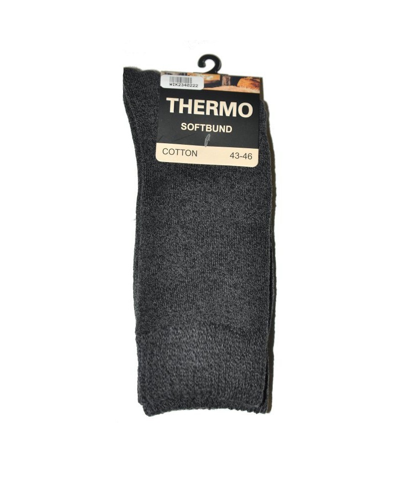 WiK 23402 Thermo Softbund Pánské ponožky, 43-46, černá melanž