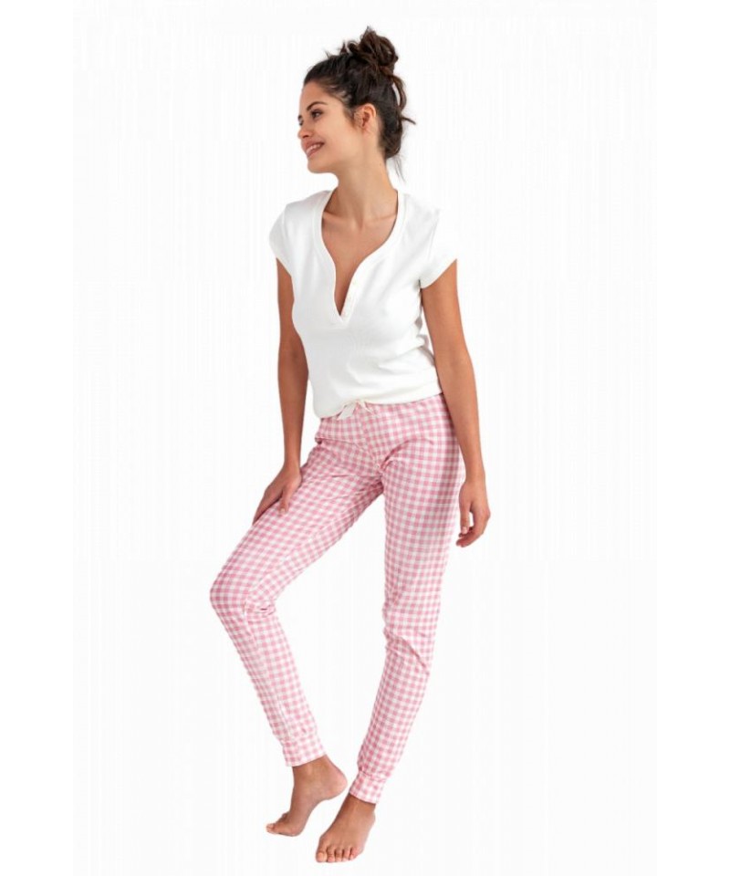 Sensis Anastasia Dámské pyžamo, XL, Ecru-Pink