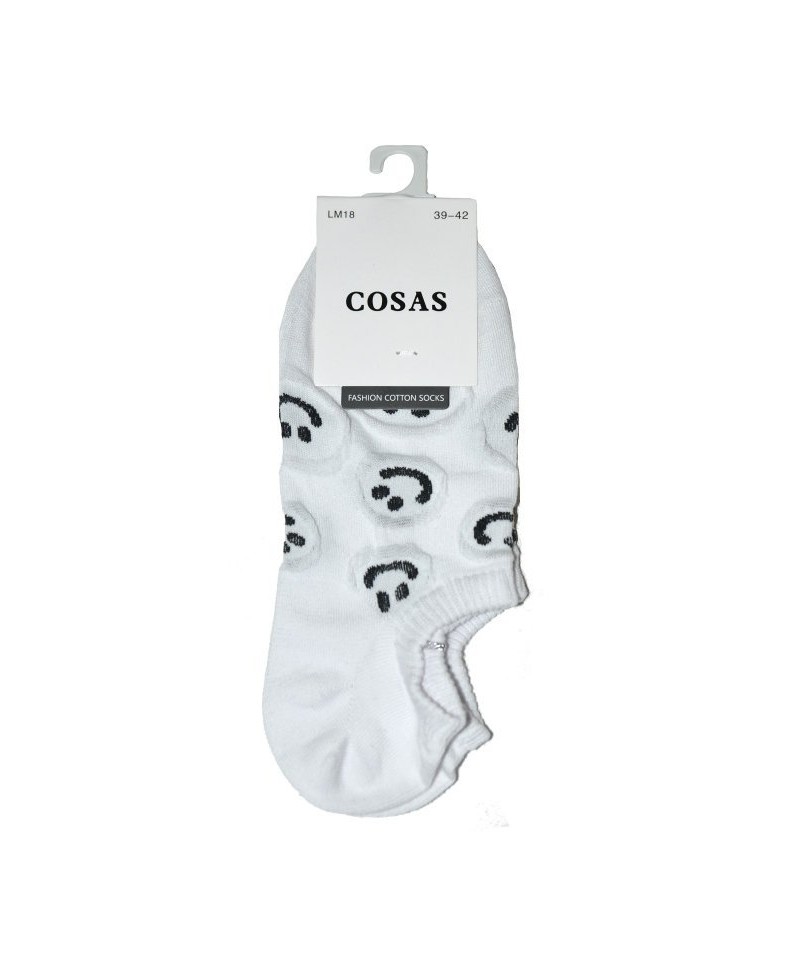 WiK Cosas LM18-107 Emotki Dámské kotníkové ponožky, 39-42, šedá