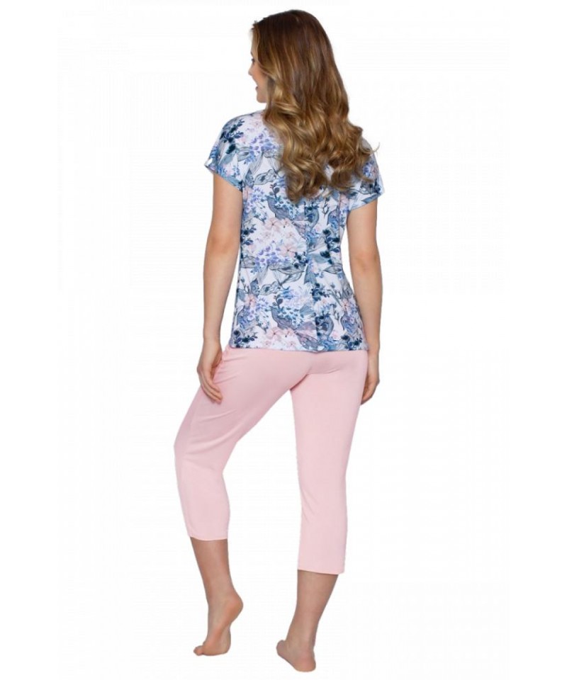 Babella Primavera Dámské pyžamo, XL, modro-růžová