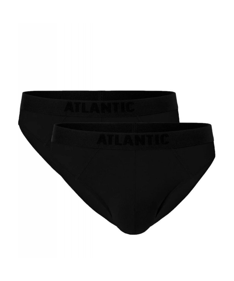 Atlantic Sport 016 2-pak černé Pánské slipy, L, černá