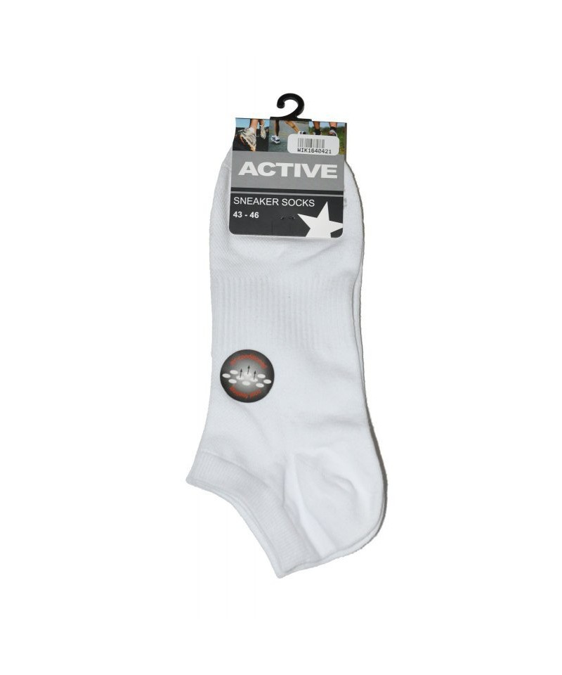 WiK 16404 Active Pánské kotníkové ponožky, 43-46, bílá