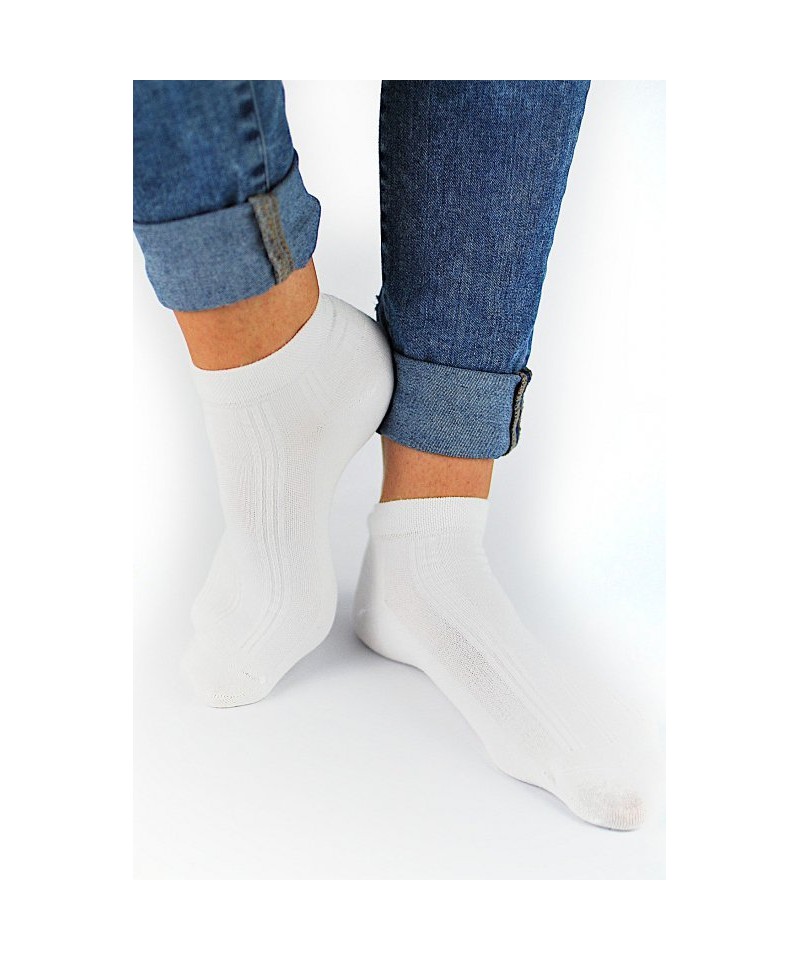 Noviti ST 001 U 01 bílé Kotníkové ponožky, 35/38, bílá
