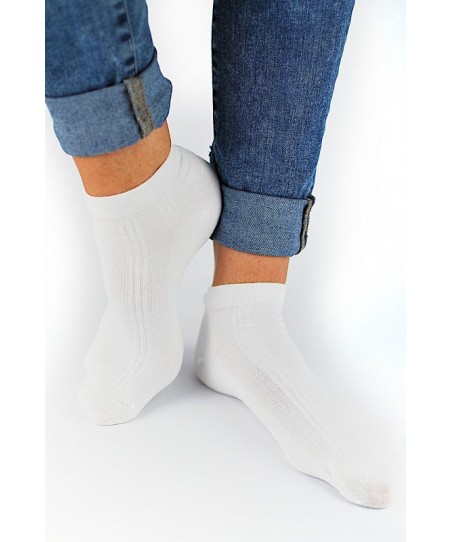 Noviti ST 001 U 01 bílé Kotníkové ponožky