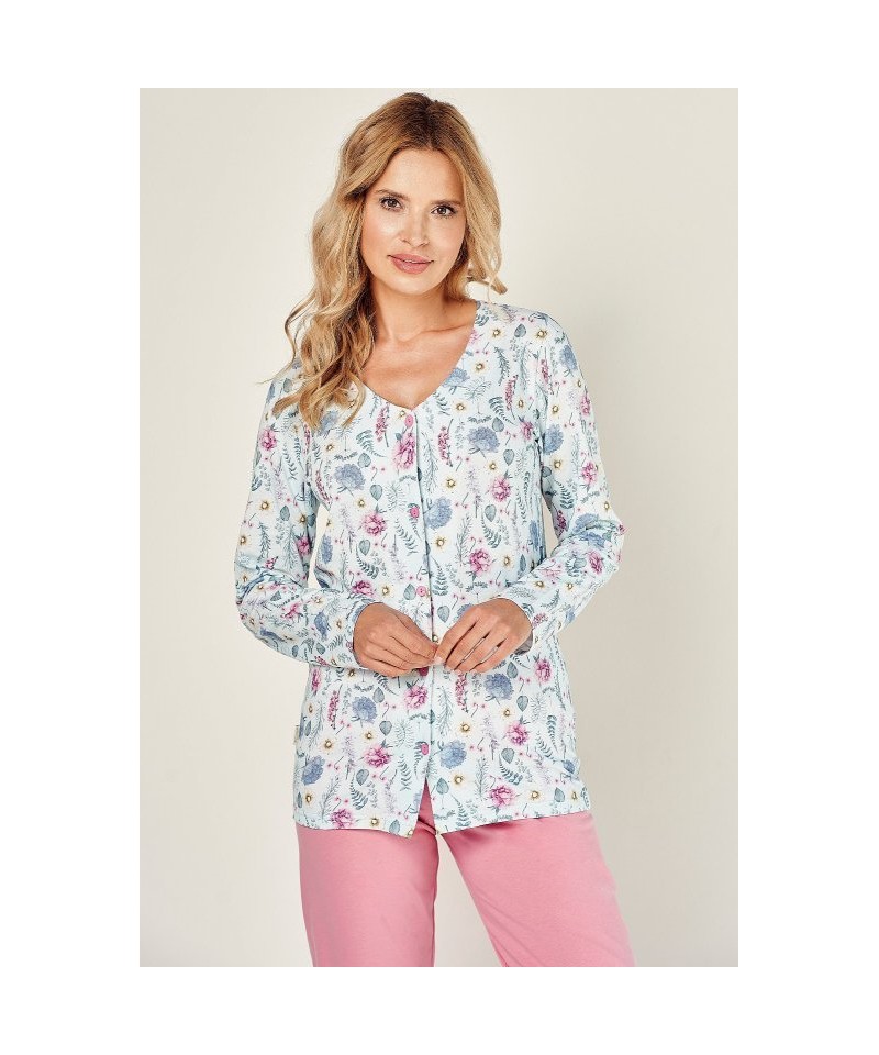 Taro Valencia 2991 Z24 Dámské pyžamo, S, světle modrá-květy